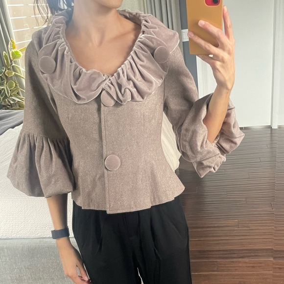 Miu Miu Dress Jacket - Tan - Size Small - Picture 7 of 14